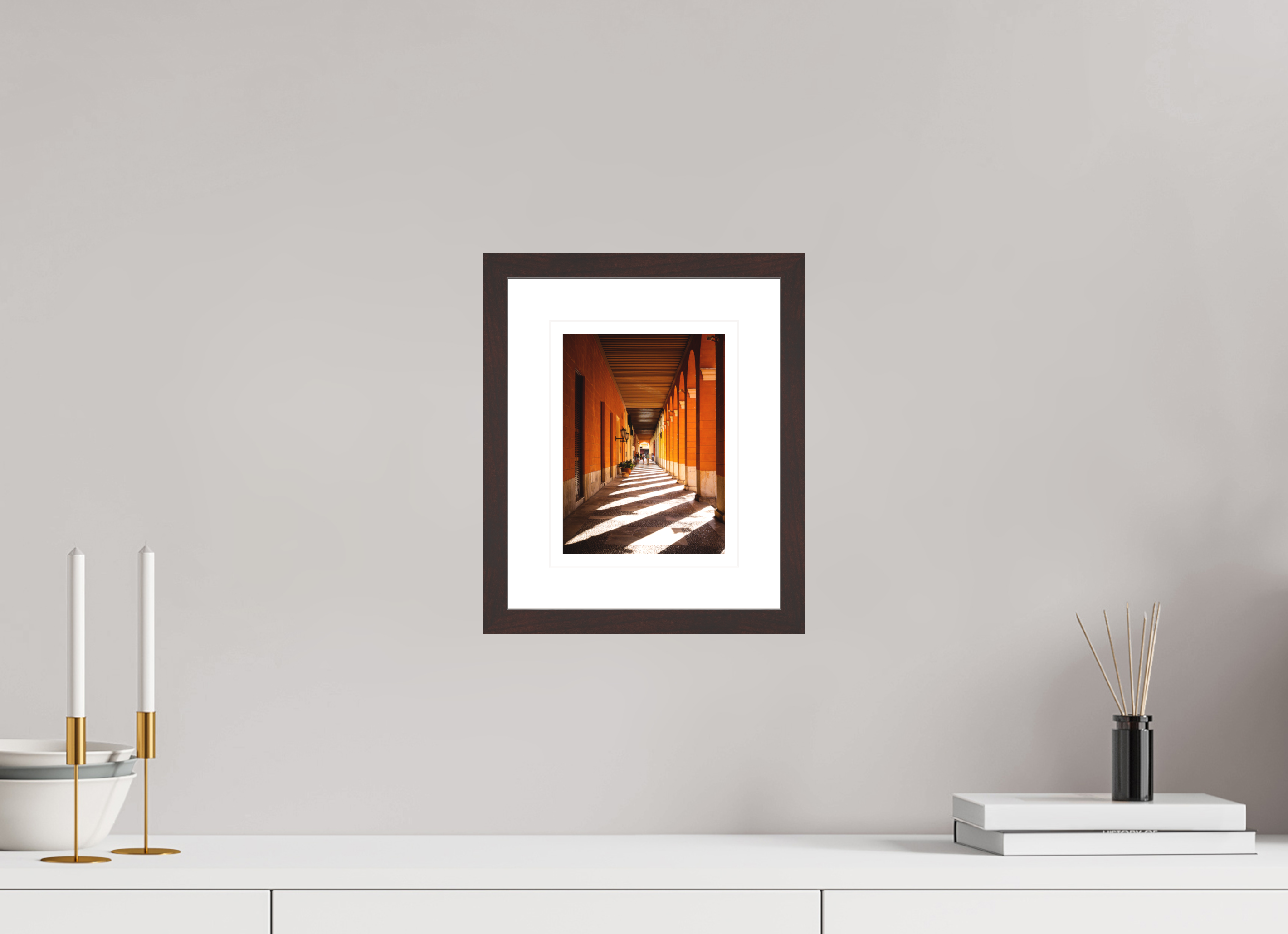 15 x 20 cm, Alder brown | Natural white mount Intervals of Light | Palma de Mallorca