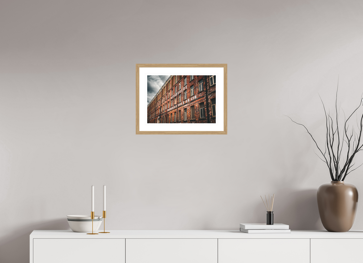 42.4 x 30 cm, Natural oak | Natural white mount Scott Hall Milne | Leeds