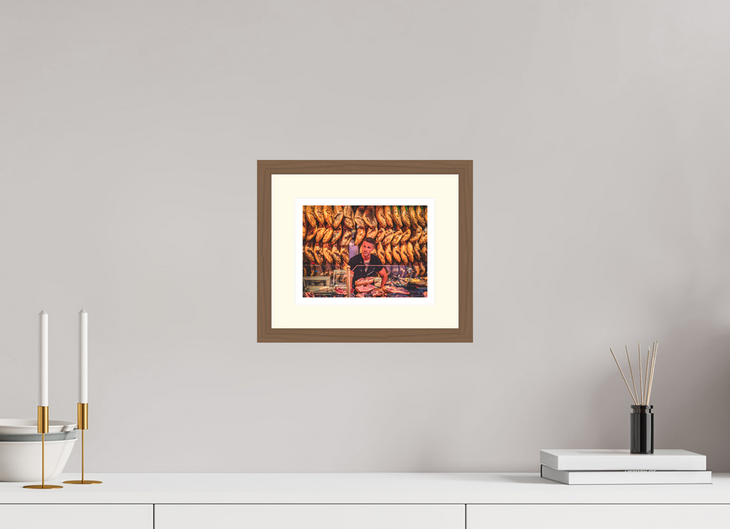 20 x 15 cm, Walnut | Ivory mount The Butchaler of Palma | Palma de Mallorca
