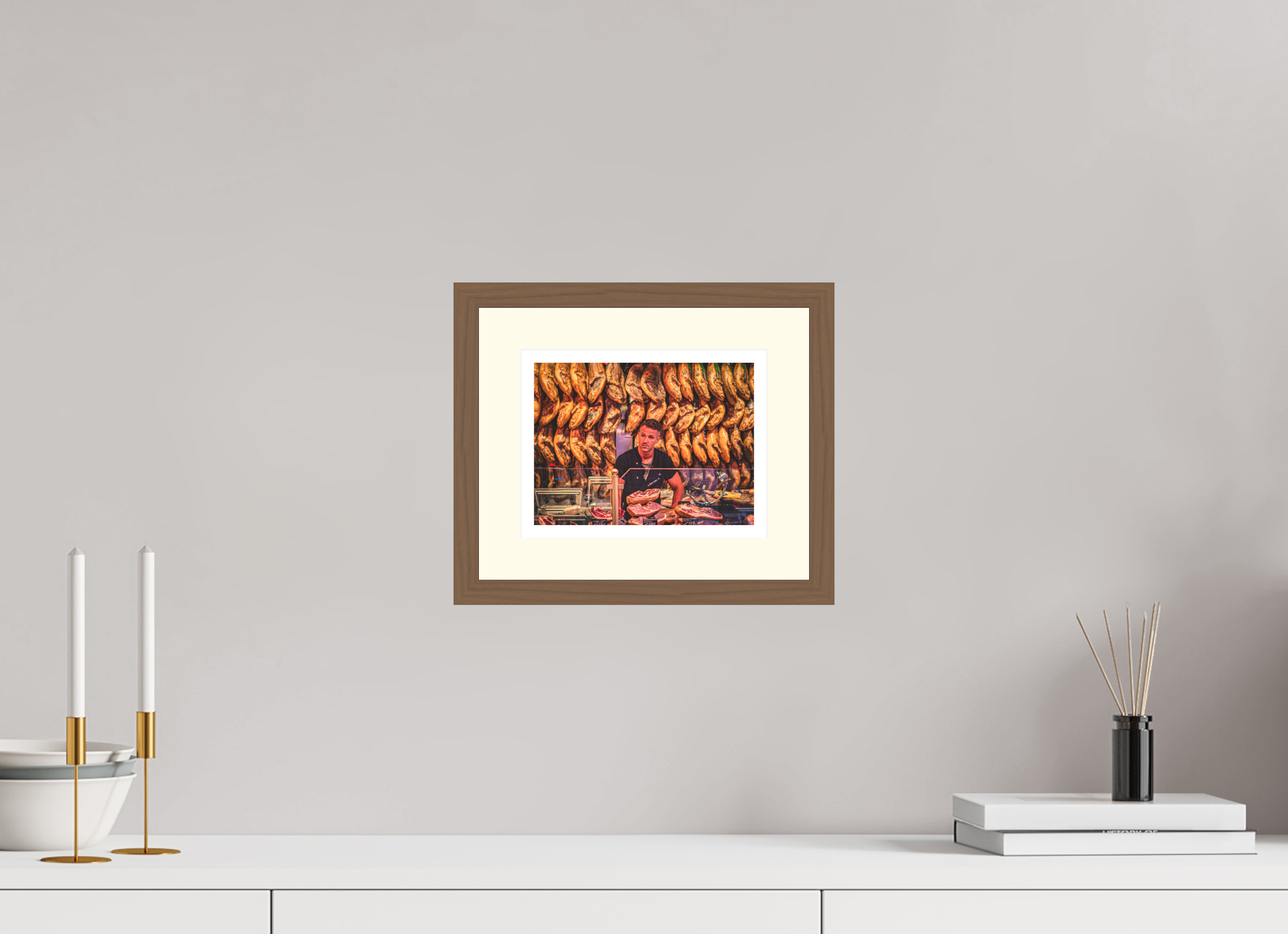 20 x 15 cm, Walnut | Ivory mount The Butchaler of Palma | Palma de Mallorca