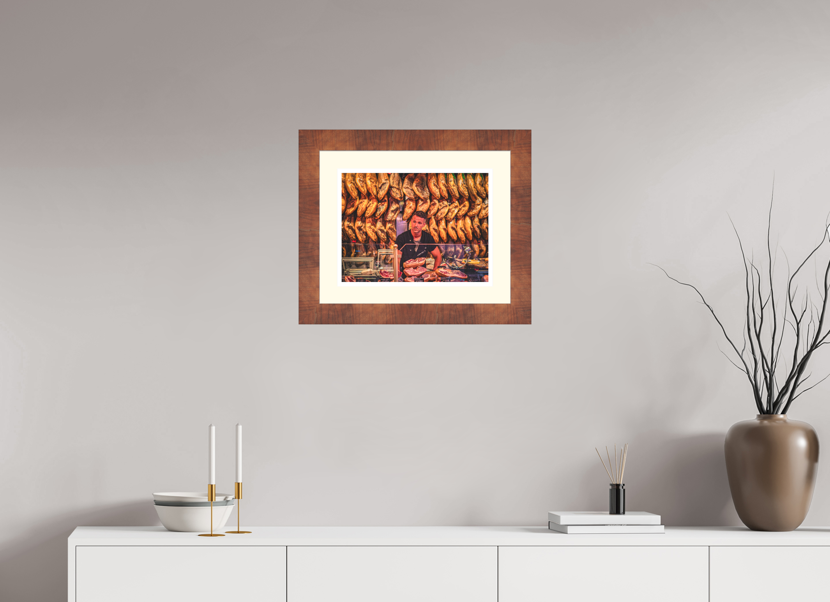 40 x 30 cm, Brittany 54 mm, Walnut The Butchaler of Palma - Palma de Mallorca