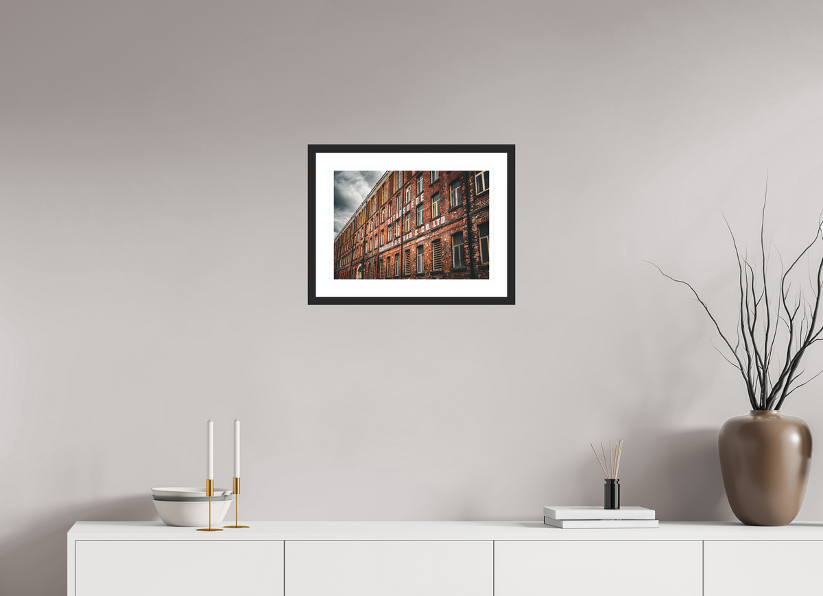 42.4 x 30 cm, Black matte | Bright white mount Scott Hall Milne | Leeds