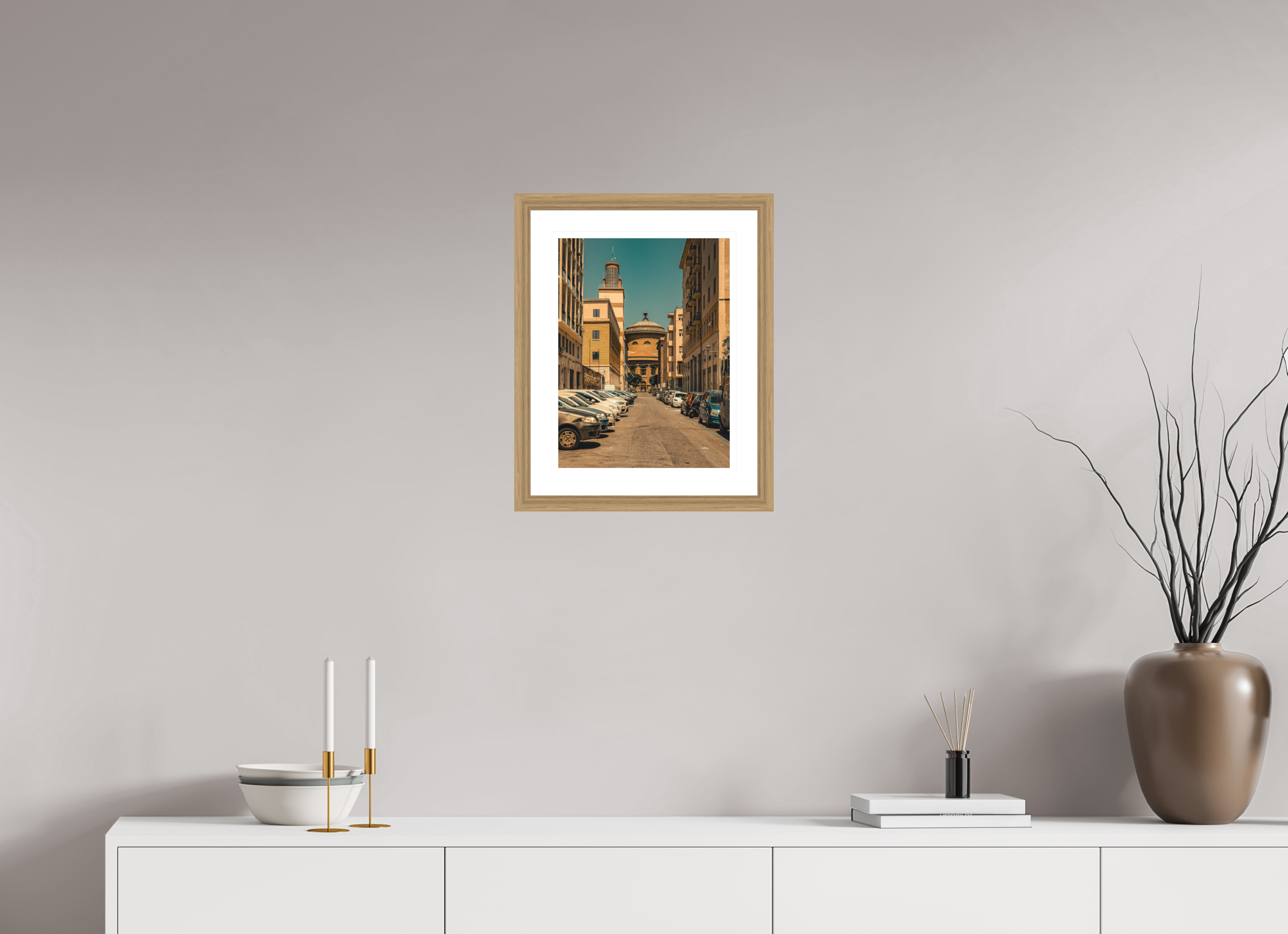 30 x 40 cm, Vienna 27 mm, Natural oak Passaggio del Teatro Massimo