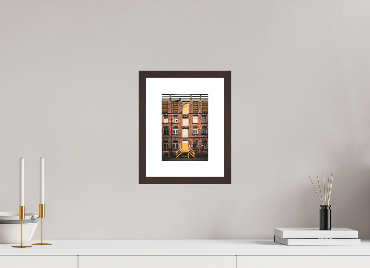 15 x 21.2 cm, Alder brown | Natural white mount tekkin' in | Leeds
