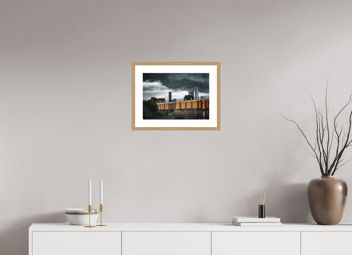 42.4 x 30 cm, Natural oak | Natural white mount Ower-kessen | Leeds