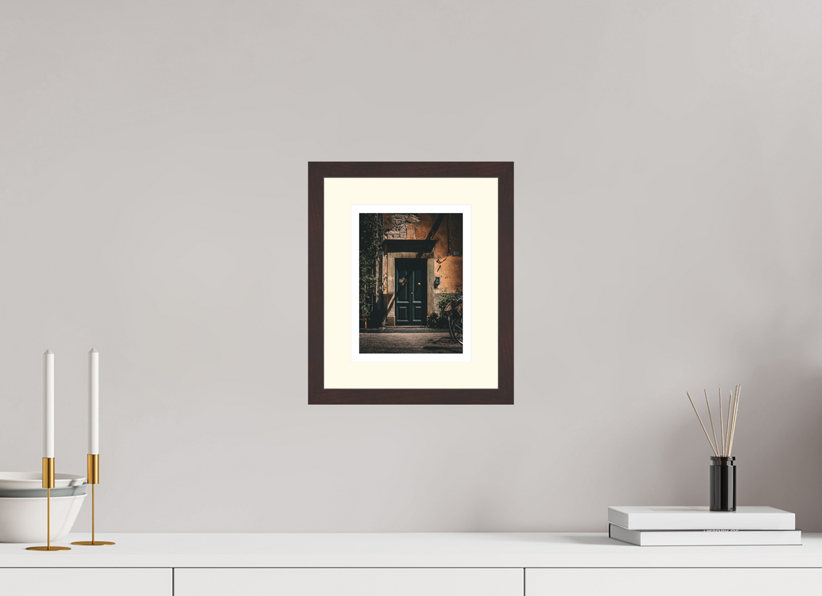 15 x 20 cm, Alder brown | Ivory mount Between 14 & 15 | Lucca, Tuscany