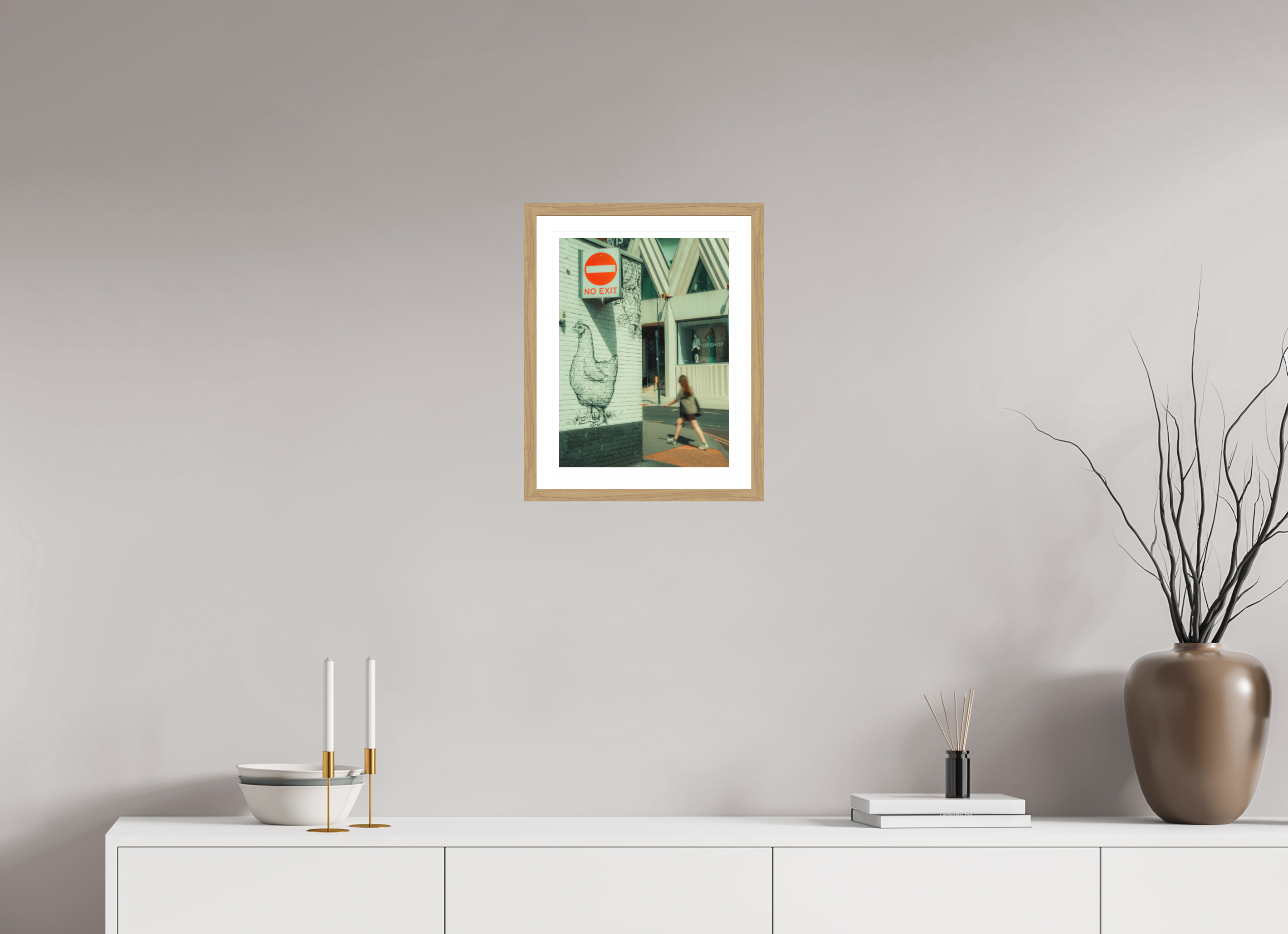 30 x 40 cm, Hamburg 20 mm, Natural oak CTH No Exit Chicken | Leeds