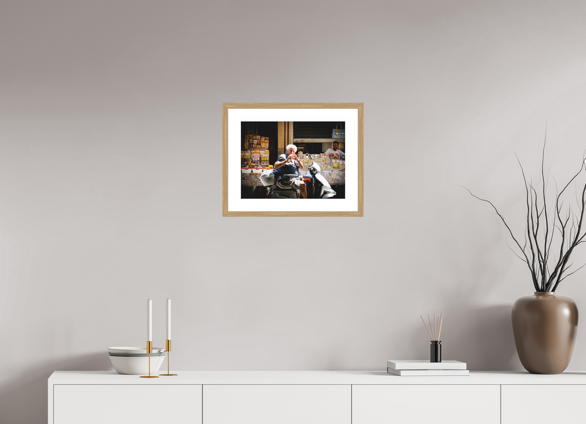 40 x 30 cm, Natural oak | Natural white mount Mobility Love | Palermo, Sicily
