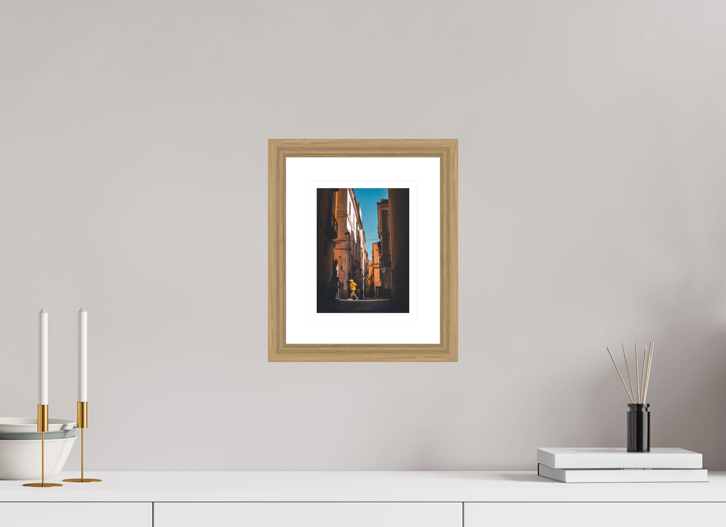 15 x 20 cm, Vienna 27 mm, Natural oak In Passing - Palermo, Sicily