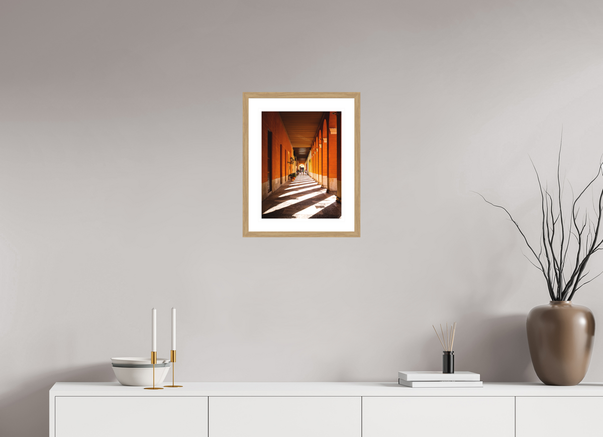 30 x 40 cm, Natural oak | Natural white mount Intervals of Light | Palma de Mallorca