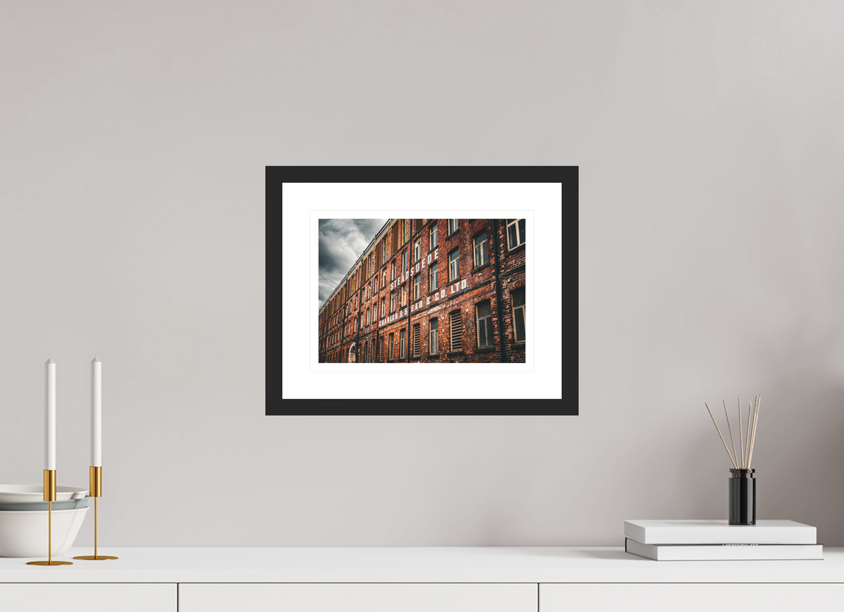 28.3 x 20 cm, Black matte | Bright white mount Scott Hall Milne | Leeds