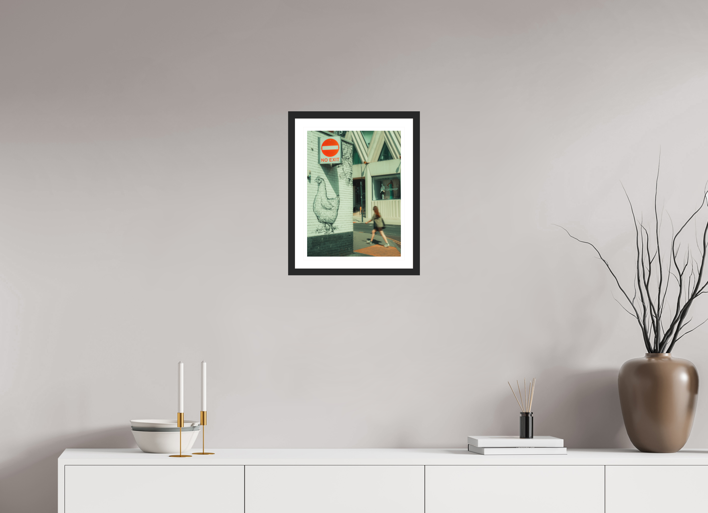 30 x 40 cm, Hamburg 20 mm, Black matte CTH No Exit Chicken | Leeds