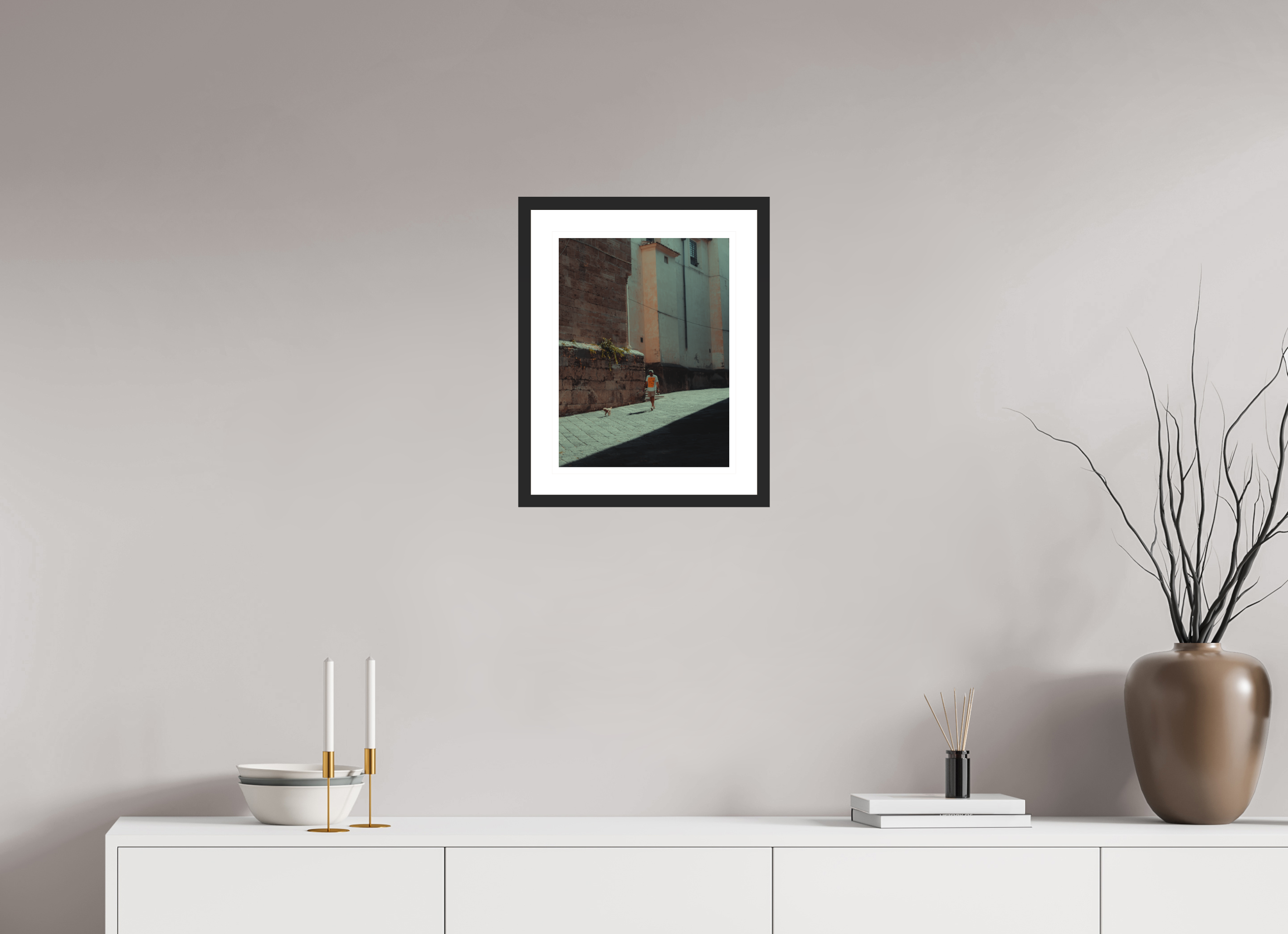 30 x 40 cm, Hamburg 20 mm, Black matte Passing Through - Salerno, Italy
