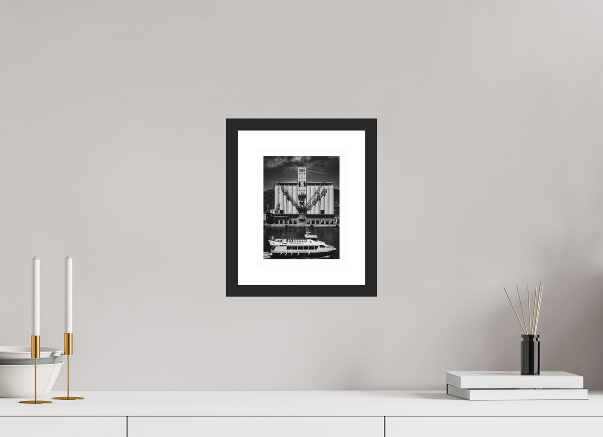 15 x 20 cm, Black matte | Natural white mount Passing Industry | Barcelona, Catalonia